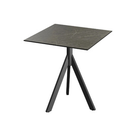 Terrassentisch TRIPOD klappbar schwarz | Midnight Marble 700 mm x 700 mm H 740 mm Produktbild