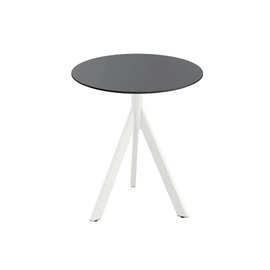 Terrassentisch TRIPOD klappbar weiß | schwarz Ø 700 mm H 740 mm Produktbild
