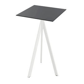 Stehtisch TRIPOD klappbar weiß | schwarz 700 mm x 700 mm H 1100 mm Produktbild