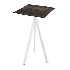 Stehtisch TRIPOD klappbar weiß | Riverwashed Wood 700 mm x 700 mm H 1100 mm Produktbild