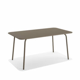 Terrassentisch SHINE Stahl cappucinofarben rechteckig | 1600 mm x 900 mm H 730 mm Produktbild