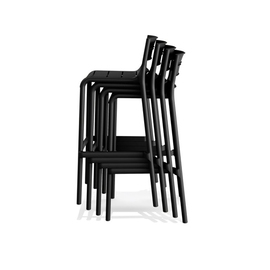 Barstuhl CALOR schwarz | stapelbar Produktbild 2 S
