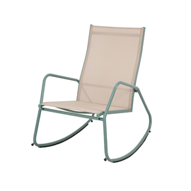 Terrassen-Schaukelstuhl BRODY grün | beige Produktbild