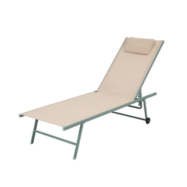 Liegestuhl TRAVIS grün | beige Produktbild