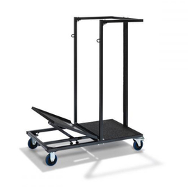 Stuhl-Transportwagen Uni Stack 2 Lenk-, 2 Bockrollen Stahl 1150 mm x 600 mm H 1500 mm | passend für Stapelstühle Produktbild