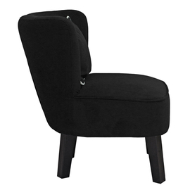 Retro-Sessel mit Kissen • schwarz | Sitzhöhe 430 mm Produktbild 1 S
