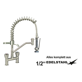 Geschirrspülbrause 1/2" Zweiloch Zweigriffmischer mit Auslauf H 500 mm Produktbild