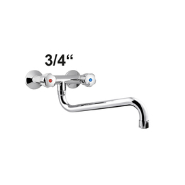 Wandbatterie profi 3/4" Ausladung 300 mm schwenkbarer Auslauf unten Produktbild