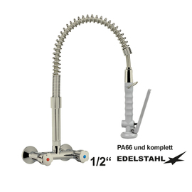 Geschirrbrause XARIO Edelstahl Wandarmatur Zweigriffmischer Zweiloch Produktbild