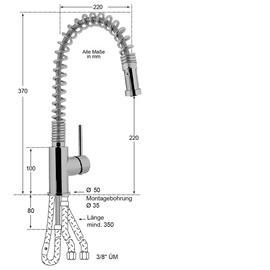 Spültischbatterie anya 1/2" Hebelmischer | druckfest Produktbild 1 S