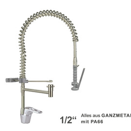 Geschirrspülbrause ecotop 1/2" Hebelmischer | grau mit Federhalter Produktbild