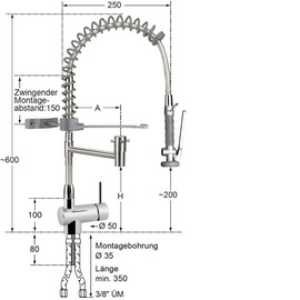 Handspülbrause ecotop 1/2" Hebelmischer | grau Produktbild 1 S