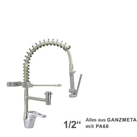 Handspülbrause ecotop 1/2" | grau kurzer Ringhebel Produktbild