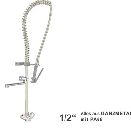 Vorspülbrause ecotop 1/2" Zweigriffmischer | grau mit Auslauf Produktbild