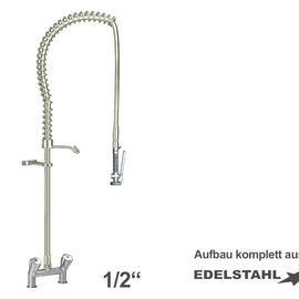 Vorspülbrause praktic 1/2" Zweigriffmischer Edelstahl Produktbild