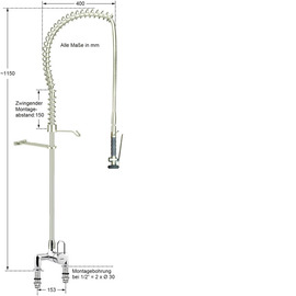 Vorspülbrause praktic 1/2" Hebelmischer Produktbild 1 S