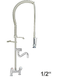 Vorspülbrause praxitop 1/2" Zweigriffmischer Pentachrom-Metallgriff Produktbild