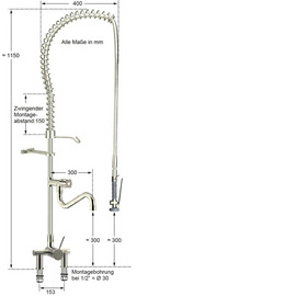 Vorspülbrause topmax 1/2" Hebelmischer mit Auslauf Produktbild 1 S