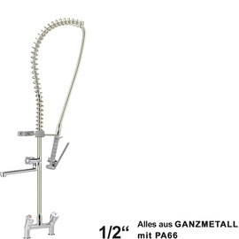 Vorspülbrause ecotop 1/2" Zweigriffmischer | grau Pentachrom-Metallgriff Produktbild