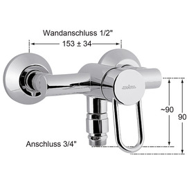 Schlaucharmatur profi 3/4" Ventilabgang 3/4" | kurzer Ringhebel | mit Rohrbelüfter Produktbild 1 S