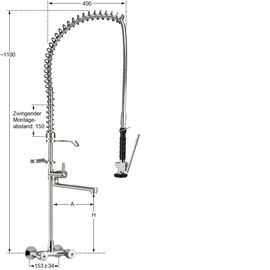 Vorspülbrause ecotop 1/2" Zweigriffmischer | grau Produktbild 1 S