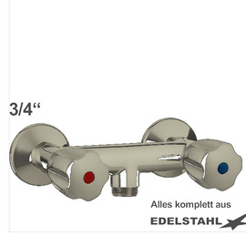Schlaucharmatur CLASSIC 3/4" Wandarmatur Edelstahl Ventilabgang 3/4" Produktbild