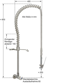 Geschirrwaschbrause topfeel 1/2" Eingriffmischer | Auslaufhöhe 300 mm Produktbild 1 S