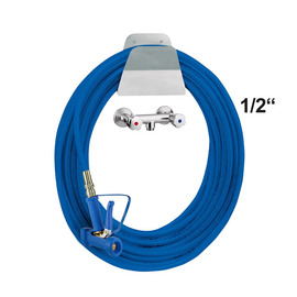 Reinigungsset Reinigungsbrause mit Heißwasserbügel | Schlauchhalter | Wandbatterie Reinigungsschlauch 1/2" 15 m Produktbild