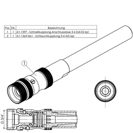 Verschraubung mit Kupplung V2A Produktbild 1 S