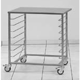 Tischwagen | Glasierwagen Abdeckblech Rundstablauflagen | 660 mm x 440 mm H 760 mm Produktbild