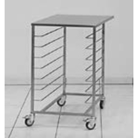 Tischwagen | Glasierwagen Abdeckblech Rundstablauflagen | 460 mm x 640 mm H 760 mm Produktbild