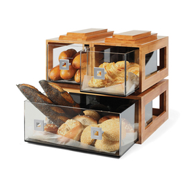 Buffetvitrine | Gebäckkasten Bambus 406 mm x 394 mm H 197 mm Produktbild 2 S