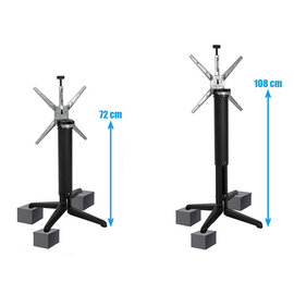 Tisch Smart Level Table Moonstone höhenverstellbar wackelfrei klappbar Ø 700 mm Produktbild 2 S