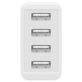 USB-Ladegerät 3A (30W) weiss mit 4-fach USB 2.0 Anschluss 5V DC Produktbild 1 S