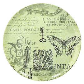 Pizzateller CINZIA VINTAGE VERDE | Porzellan Ø 330 mm Produktbild