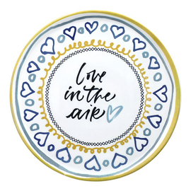 Pizzateller Schriftzug "Love in the air" | Porzellan Ø 330 mm Produktbild