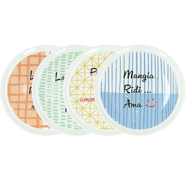 Pizzateller Set CINZIA | Porzellan | mehrfarbig 4-teilig Ø 330 mm Produktbild