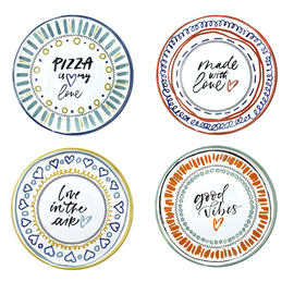 Pizzateller Set 4-teilig | Porzellan Ø 330 mm Produktbild