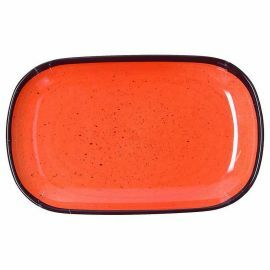 Servierplatte COLOURFUL oval orange 112 mm x 182 mm Produktbild