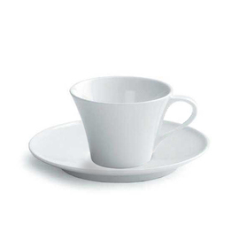 Teetasse 210 ml mit Untertasse SCALA Porzellan weiß Produktbild