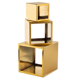 Buffetständer | 3er Set | Edelstahl goldfarben quadratisch Produktbild