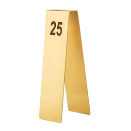 Tischnummernschilder 25er-Set | Zahlen von 1 bis 25 | goldfarben Produktbild