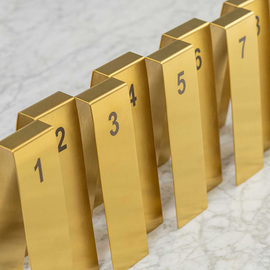 Tischnummernschilder 25er-Set | Zahlen von 1 bis 25 | goldfarben Produktbild 1 S