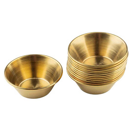 Ramekin | Schälchen 45 ml Ø 38 mm | 65 mm H 25 mm | Edelstahl goldfarben Produktbild 1 S