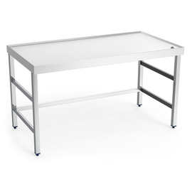 Arbeitstisch | Rand | Abflussöffnung | 1000 mm x 600 mm H 850 mm Produktbild
