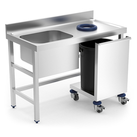 Mülleimerwagen | Rolltür aus Edelstahl Produktbild 2 S