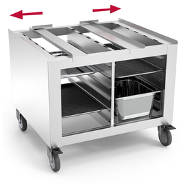 Backofen-Untergestell fahrbar | 832 mm x 750 mm H 700 mm Produktbild 1 S