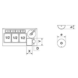 Cocktailstation Edelstahl | 1500 mm x 600 mm H 850 mm Produktbild 3 S