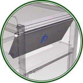 Abfallcontainer mit Tablettablage | Fußpedal | 625 mm x 600 mm H 1255 mm Produktbild 3 S
