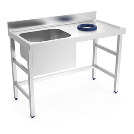 Spültisch mit Abfallschacht Becken links | 1200 mm x 600 mm H 850 mm Produktbild